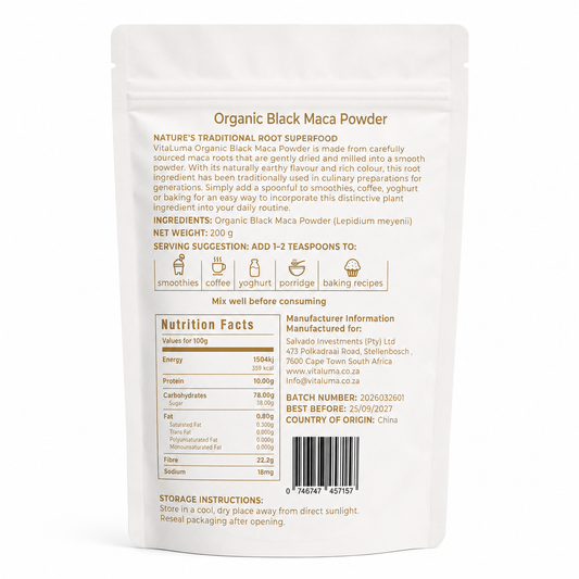 Organic Black Maca Powder - 200g