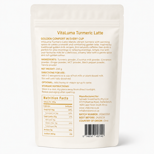 Organic turmeric golden latte serving inspiration