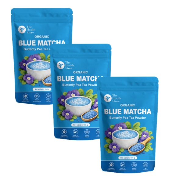 Organic Blue Matcha Butterfly Pea Tea Powder Combo | 3 x 100g
