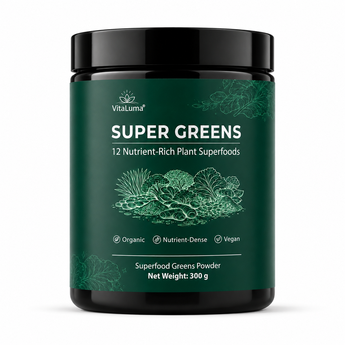VitaLuma 12 Organic Superfood Greens Mix - 300g