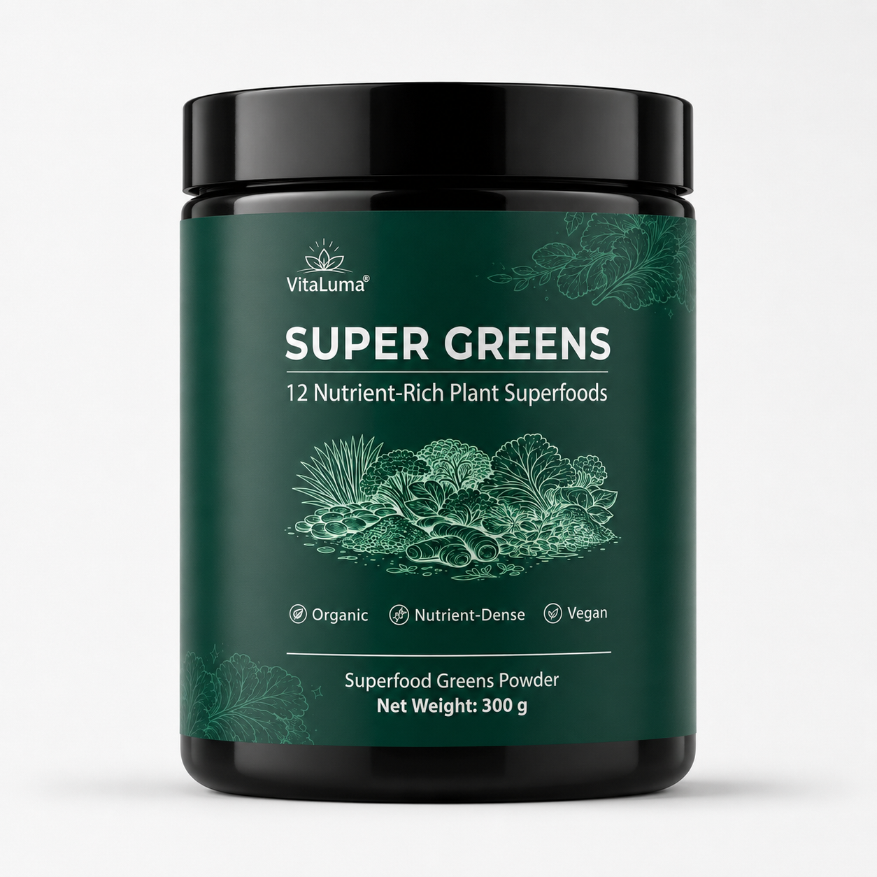 VitaLuma 12 Organic Superfood Greens Mix - 300g