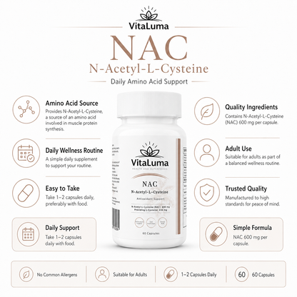 NAC (N-Acetyl-L-Cysteine) 600mg - 60 Capsules