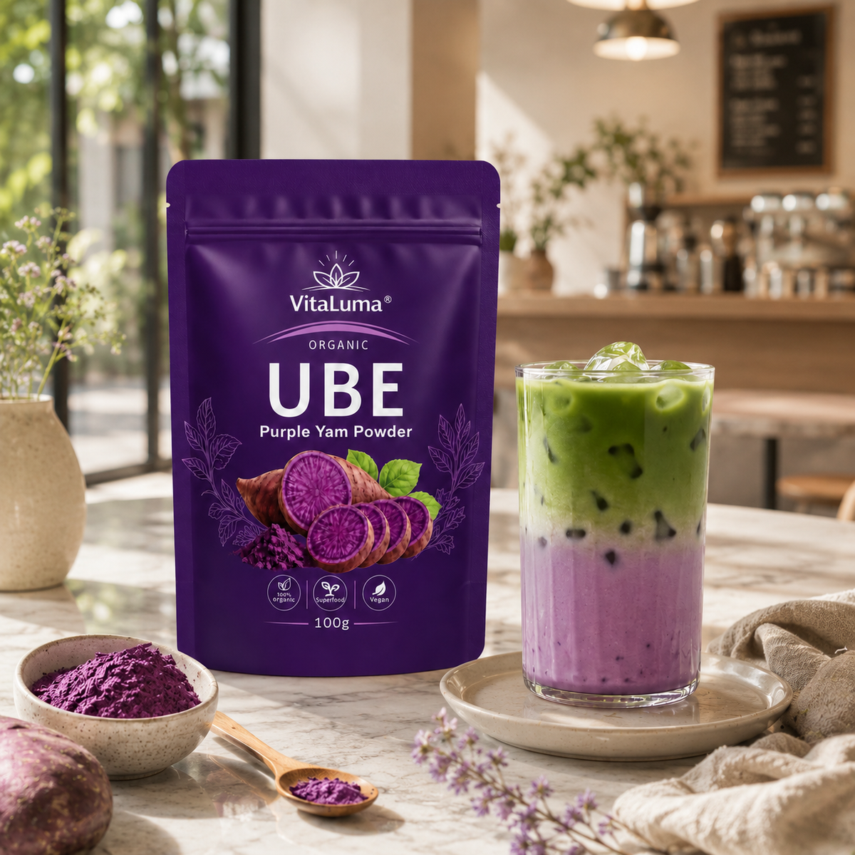 VitaLuma Organic Ube Purple Yam Powder 100g - image 5
